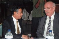 President, Lt. General (Retd) M. Nooruddin Khan with the Chief Guest, Dr. Stefan Frowein, Head of Delegation, Commission of European Communities at the ‘All Religion Conference for Global Peace 2006’