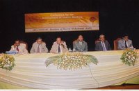 The Chief Guest, Mr. Shah Mohammed Abul Hussain, Honorable State Minister for Finance and Planning, Govt of Bangladesh and Mr. Fakhruddin Ahmed, Honorable Governor of Bangladesh Bank, with other special guests, at the Conference on ‘Development of Islamic Banking’, organized by the Institute of Hazrat Mohammad (SAW), at Osmani Memorial Hall, on April 25, 2005. 