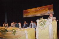 Former Chief Advisor of the Institute, Lt. General (Retd) M Nooruddin Khan, addressing at the Conference on ‘Development of Islamic Banking’, organized by the Institute of Hazrat Mohammad (SAW), at Osmani Memorial Hall, on April 25, 2005.