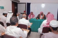 Respectable Imam of Masjid E Nabawi, giving his speech, during his visit at the Institute of Hazrat Mohammad (SAW)